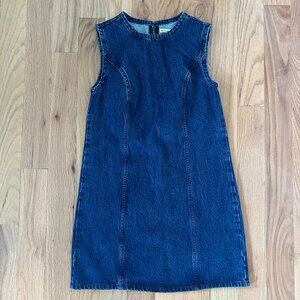 NWT - Abercrombie & Fitch Denim Shift Mini Dress - Blue Denim - Size S